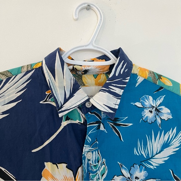 AE American Eagle Shirt Short Sleeve Tropical Palm Trees Beach Summer - Picture 5 of 8